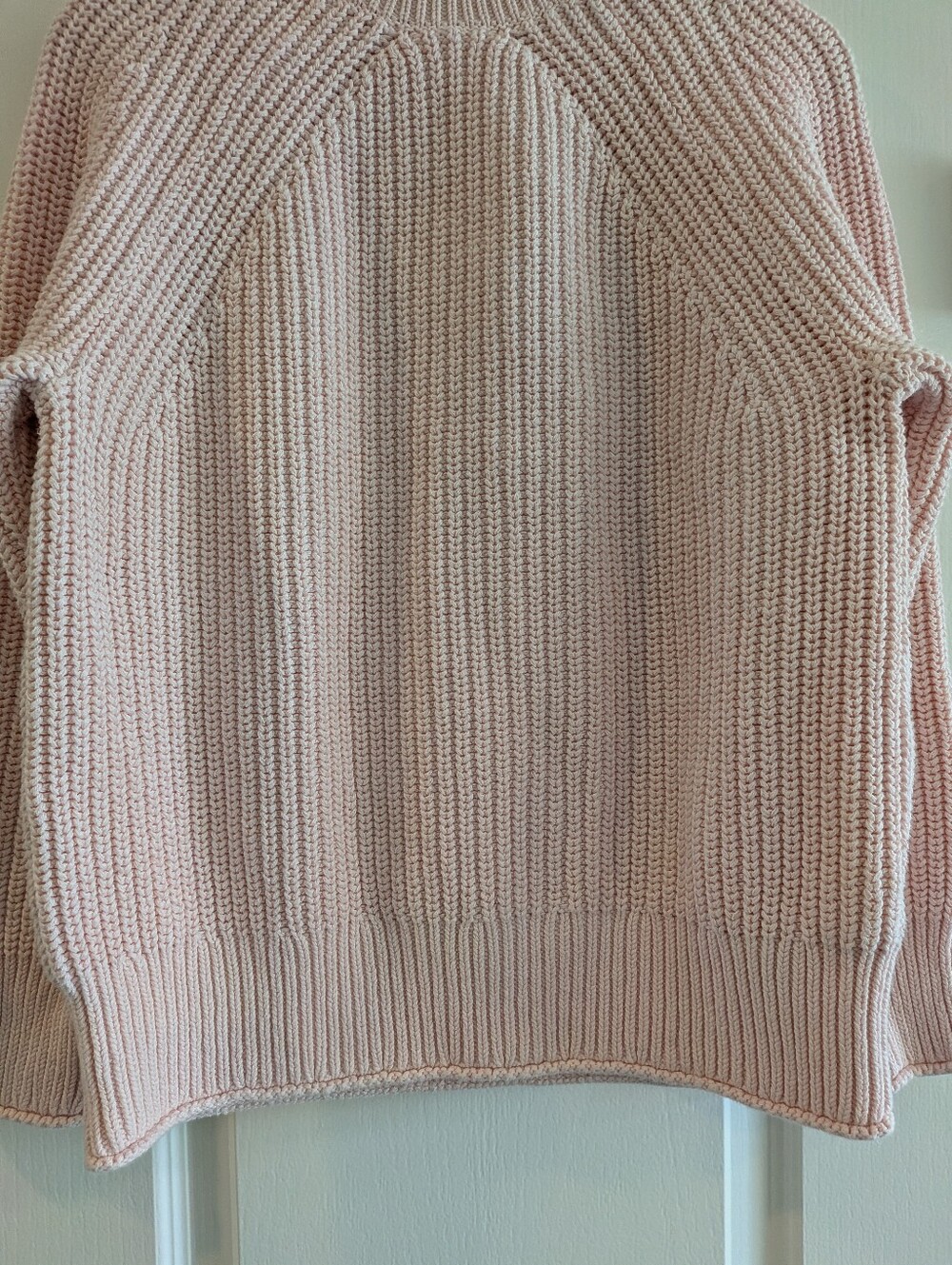 J. Crew Relaxed Rollneck Sweater Knit Fisherman Pink 100% Cotton Classic Size L - Picture 5 of 15
